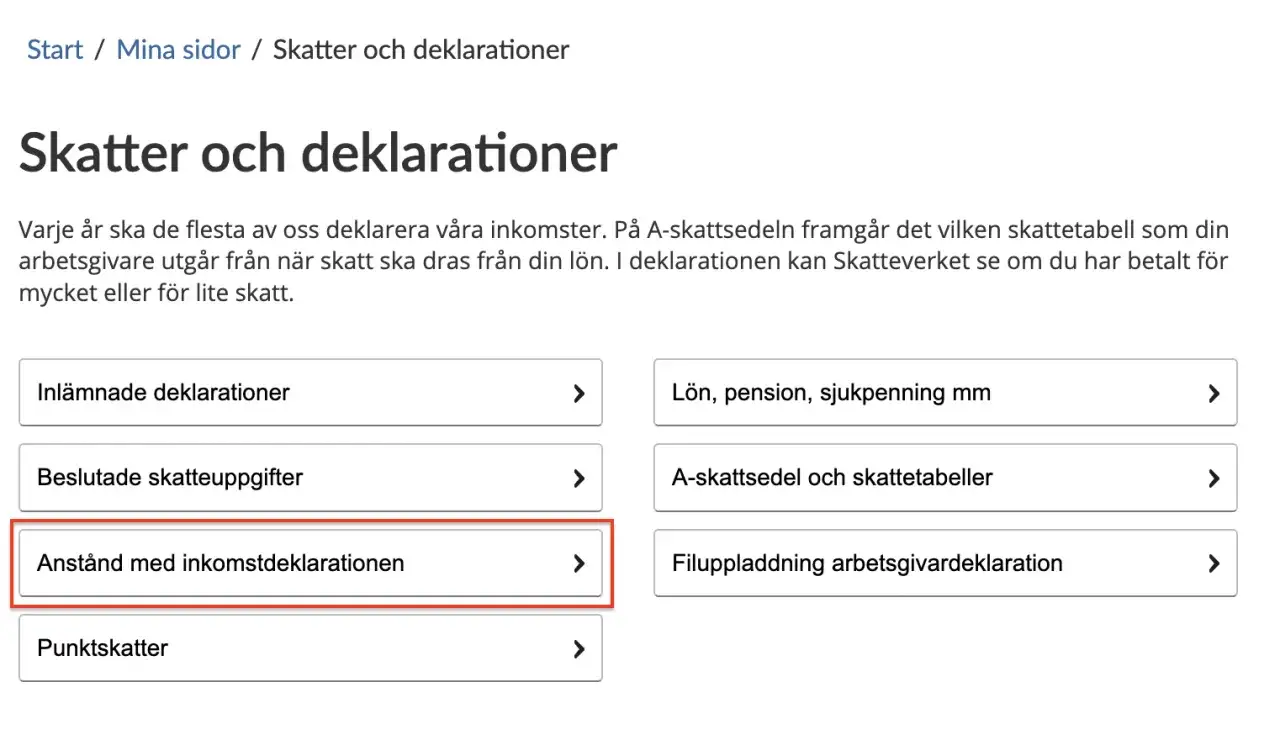 Anst&aring;nd med inkomstdeklarationen. H&auml;r kan du ans&ouml;ka om att skjuta upp deklaration om du beh&ouml;ver mer tid.